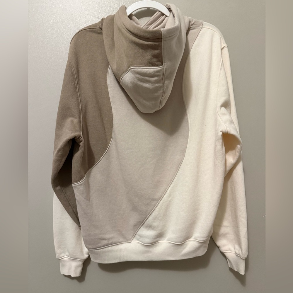 Alo Yoga Make Waves Hoodie - Ivory/Bone/Gravel - Size XXS - Picture 4 of 6